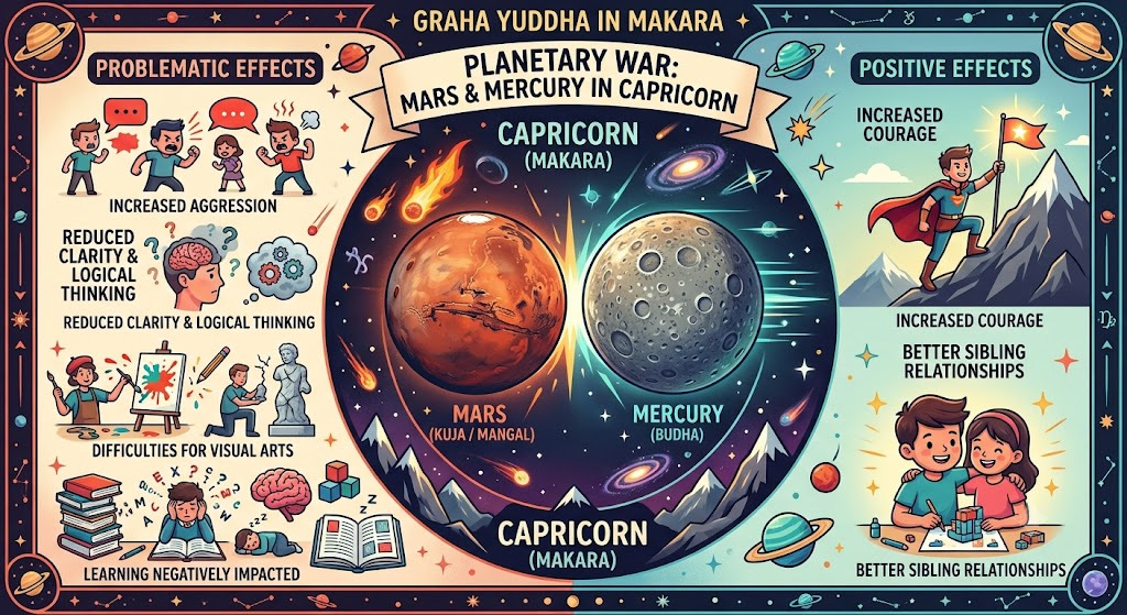 Mars-Mercury Planetary War in Capricorn